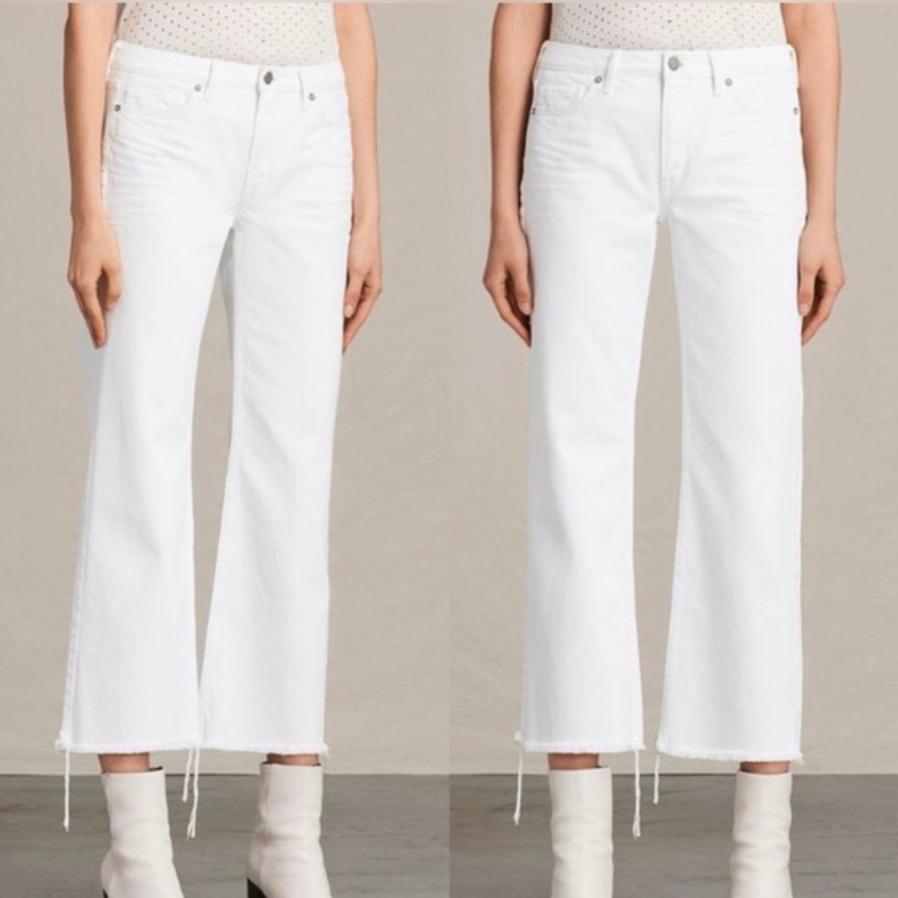 All Saints Belle cropped flare jeans 26 New - Picture 7 of 16